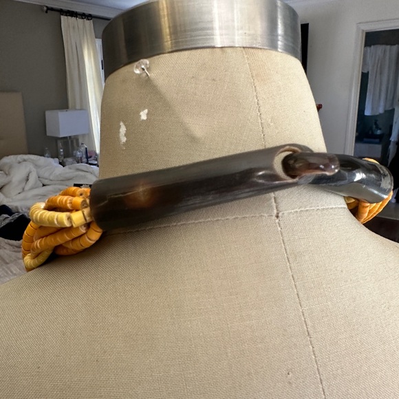 Vintage Gerda Lynggaard Monies Layered Beaded Necklace with horn clasp. - Picture 5 of 5